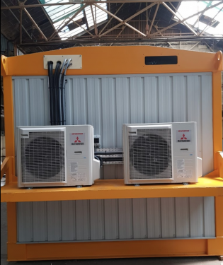 Click Here To Enlarge This Photo Of Cabin office air conditioning installation