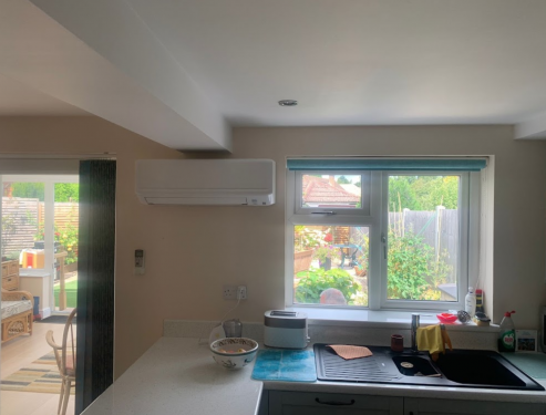 Click Here To Enlarge This Photo Of Air conditioning install in Kitchen