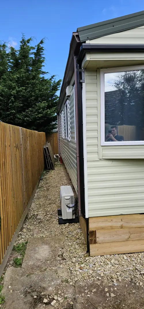 Click Here To Enlarge This Photo Of Air conditioning install in a caravan.