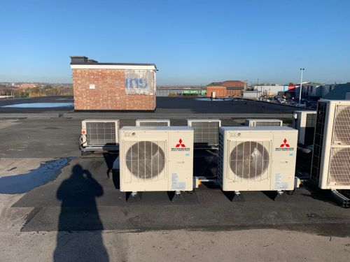 Click Here To Enlarge This Photo Of Air conditioning install in basement