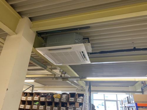 Click Here To Enlarge This Photo Of Air conditioning install in basement