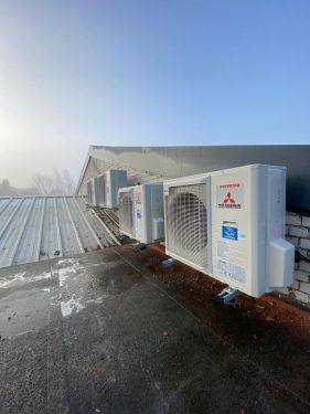 Click Here To Enlarge This Photo Of Air conditioning install in a gym