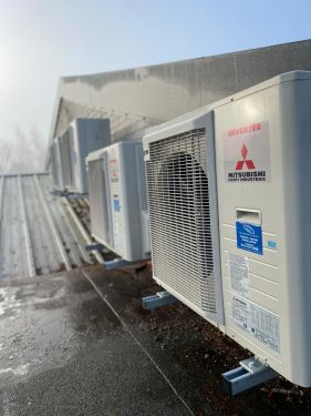 Click Here To Enlarge This Photo Of Air conditioning install in a gym