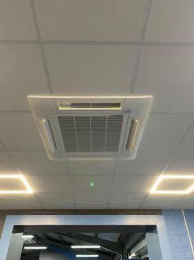 Click Here To Enlarge This Photo Of Air conditioning install in a gym