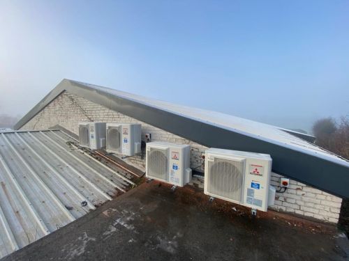Click Here To Enlarge This Photo Of Air conditioning install in a gym