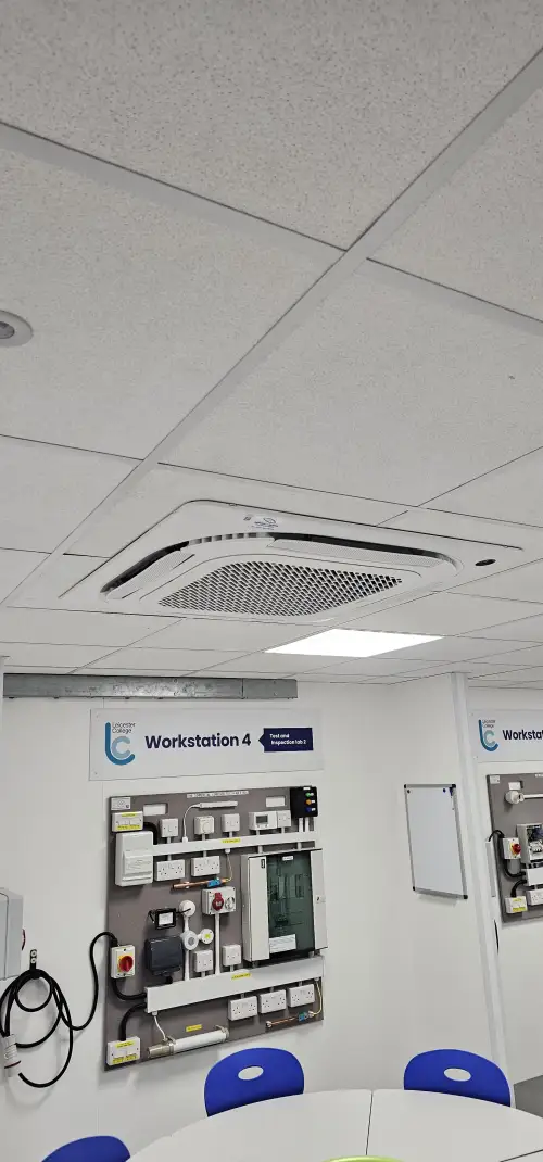 Click Here To Enlarge This Photo Of Classroom Air Conditioning Installation in Leicester