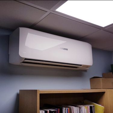 Click Here To Enlarge This Photo Of Wall mount A/C install in a server room