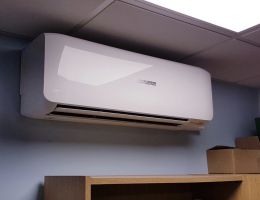 Wall mount A/C install in a server room